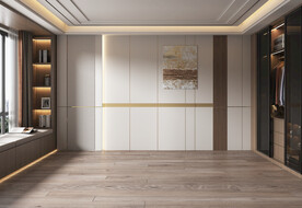 现代卧室 空场景 