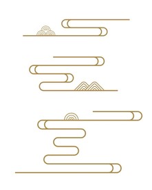 中国风矢量古典祥云花纹图案元素