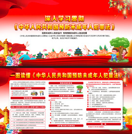 预防未成年人犯罪法展板