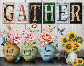 复古木板装饰画