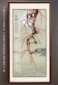 梅花喜鹊玄关装饰画