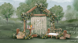 户外婚礼迎宾区