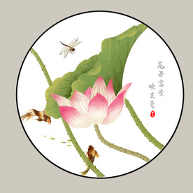 荷花装饰画