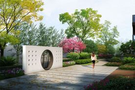 住宅小区绿化效果图