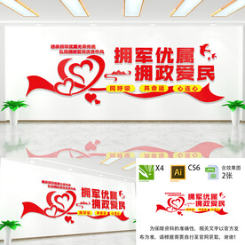 拥军优属文化墙