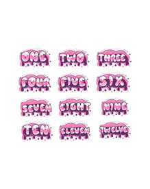 矢量分层班级涂鸦字母图案