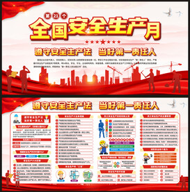 安全生产月宣传栏