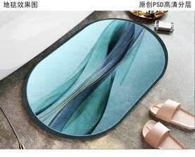 抽象浴室地垫