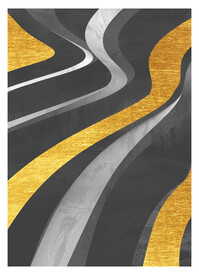 轻奢装饰画 曲线抽象画