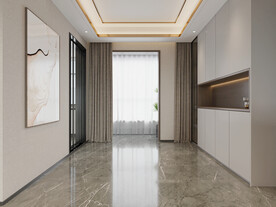 现代极简 轻奢餐厅 空场景