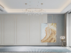 现代极简 轻奢客厅 空场景