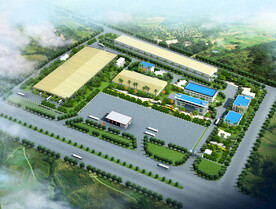 公交客车车库充电站鸟瞰效果图