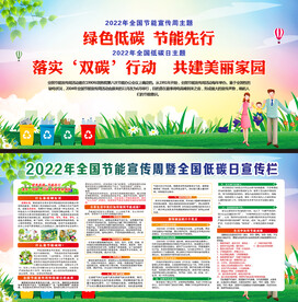 2022节能宣传周低碳日展板