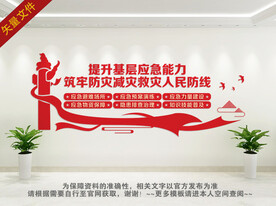 提示基层应急能力文化墙