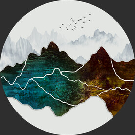 轻奢装饰画 新中式山水画