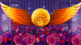 酒吧唱吧翅膀背景墙