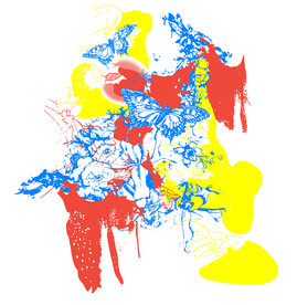 数码蝴蝶抽象裁片