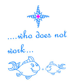 数码裁片大牌英文卡通鱼