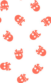 数码骷髅头印花