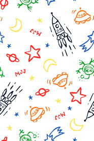 数码星星火箭几何图