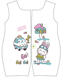 数码卡通兔子裁片