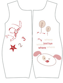 数码卡通连体裁片