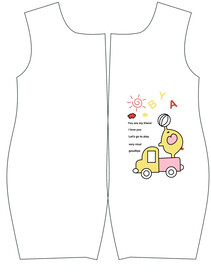 数码卡通汽车定位裁片