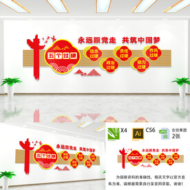 五个过硬文化墙