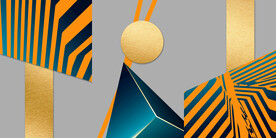 轻奢装饰画 几何抽象图