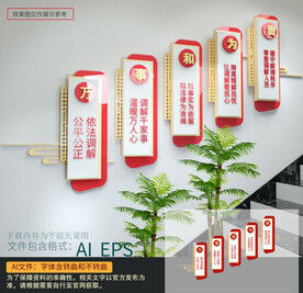 调解室楼梯文化墙