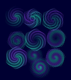 旋转几何线条形状 炫彩