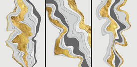 装饰画 弧线 抽象水流