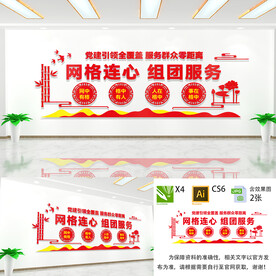 社区网格文化墙