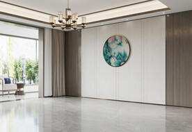 新中式客厅场景空景