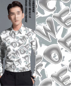 数码印花 男装潮牌几何字母大牌
