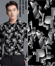 数码印花 男装潮牌几何字母大牌