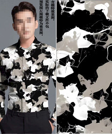 数码印花 男装潮牌几何泥彩大牌