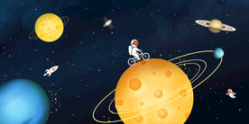 轻奢装饰画 星球 宇宙宇航员