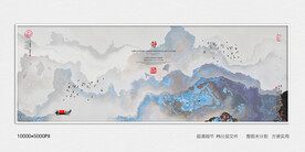 水墨山水装饰画