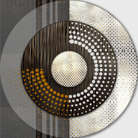 轻奢装饰画 圆形抽象线条