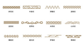 原创矢量新式窗棂边框花纹