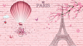 粉色工装背景墙