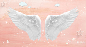 网红翅膀背景墙