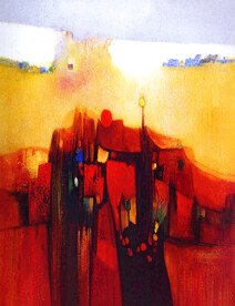 轻奢装饰画 抽象油画 水彩画