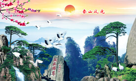 迎客松装饰画