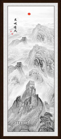 竖幅山水画