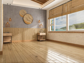 新中式卧室空场景