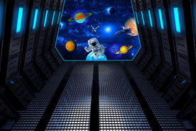 3D太空舱星球太空人