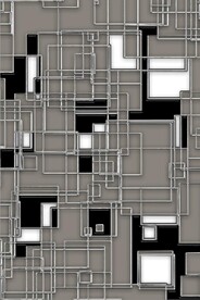 3D抽象金属线条玄关装饰画