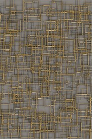 3D抽象金属线条玄关装饰画